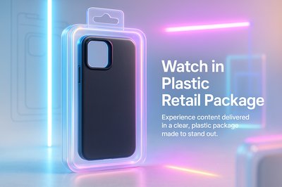 Modern Product Packaging Showcase with Neon Elements