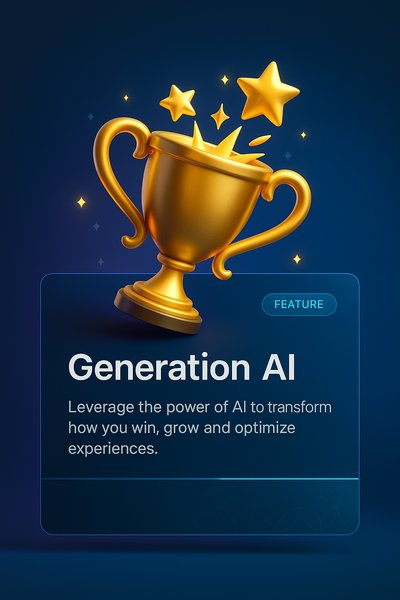 Champion Golden Trophy with Stars on Dark Background