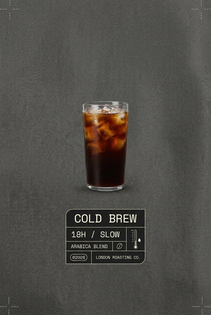 Chilled coffee in a glass