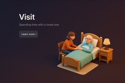 3D Scene Depicting a Touching Visit with Loved One