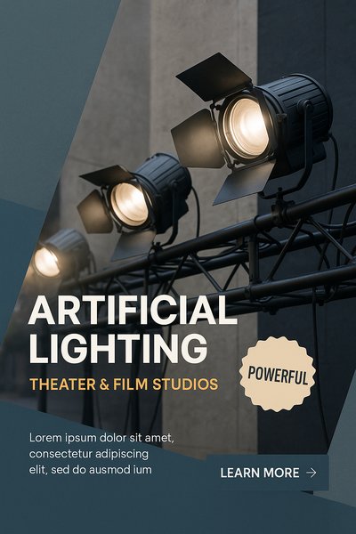Artificial Lighting Setup for Theater and Film Studios