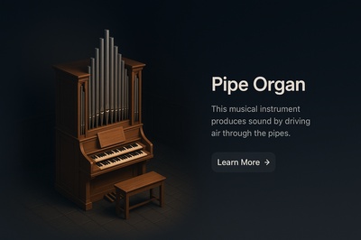 Detailed 3D Scene of a Pipe Organ from Above