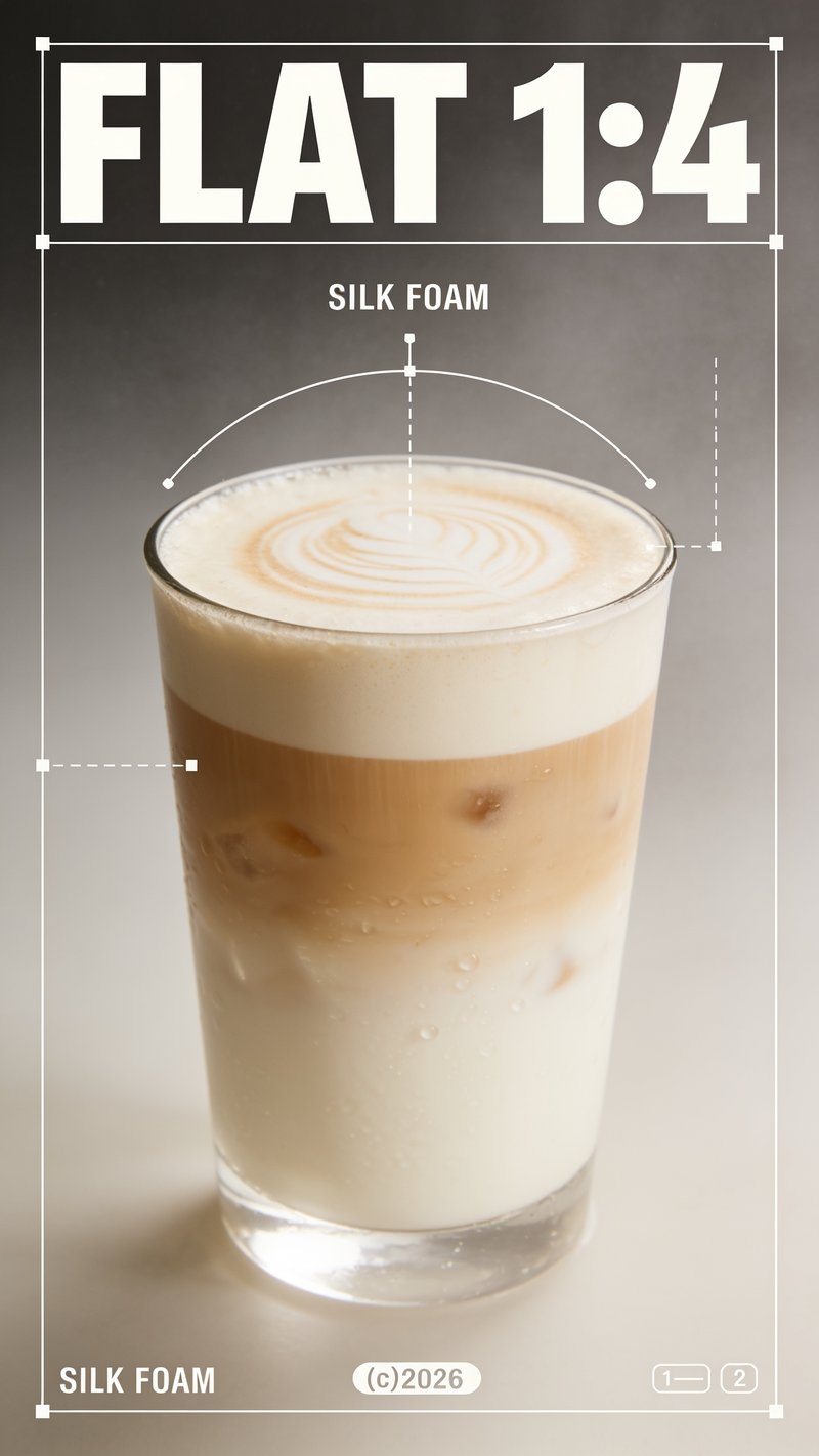 smooth flat white coffee cup