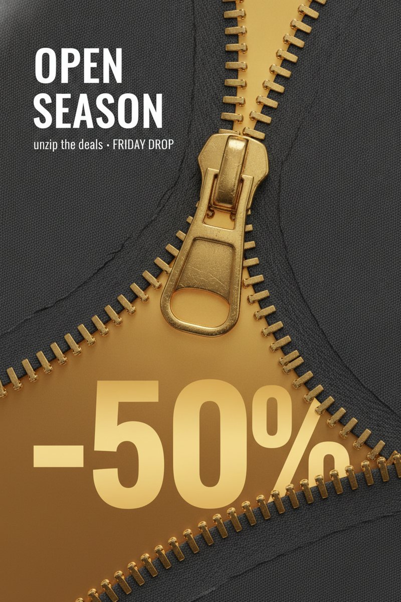 Unzip the Deals Sale Banner