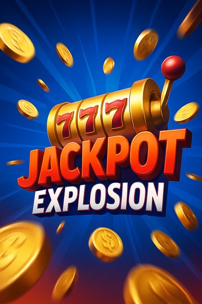 Dynamic Jackpot Explosion with Coins and Vibrant Colors