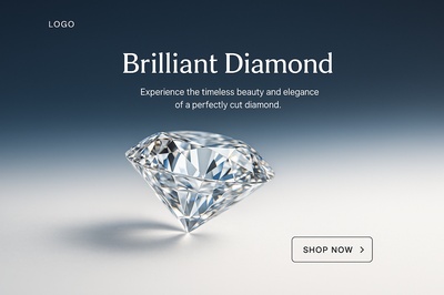Stylish Web Design Featuring a Brilliant Diamond