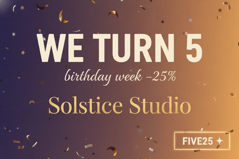 Celebratory anniversary sale banner
