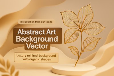 Luxurious Abstract Art Background with Organic Shapes