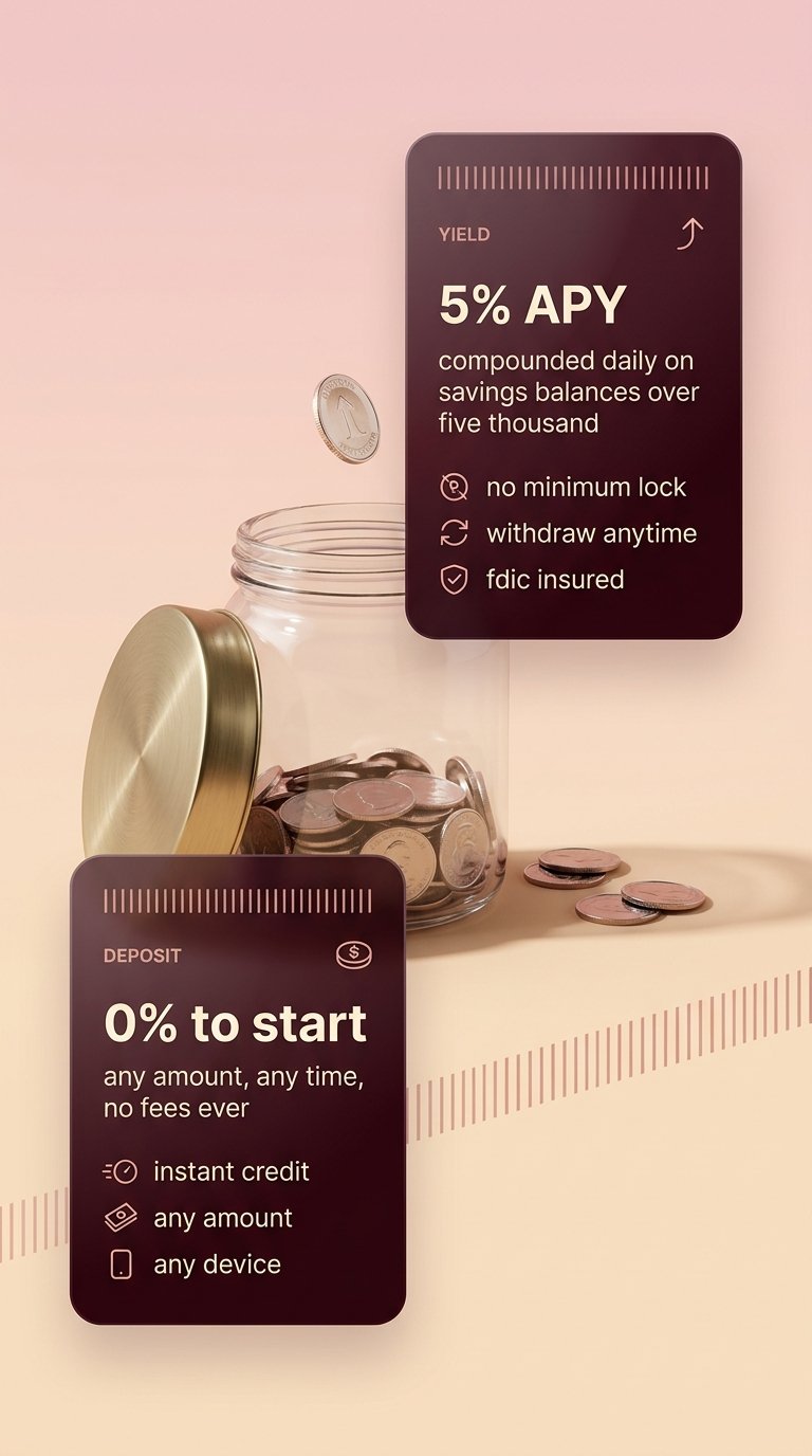 Elegant savings jar with coins