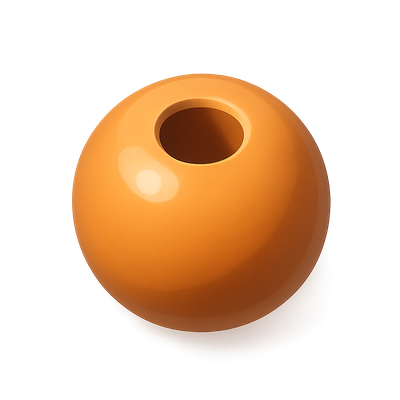Stylish 3D Bead Icon with Volumetric Depth