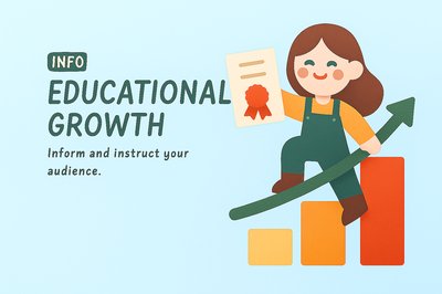 Colorful Illustration of Educational Growth Concept