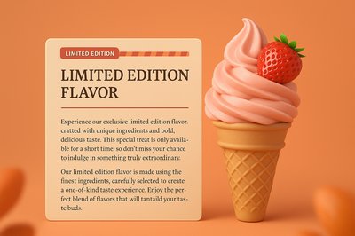 Delicious Limited Edition Flavor Ice Cream Concept