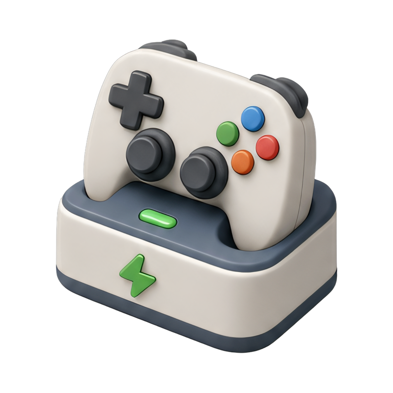 Compact controller charging dock
