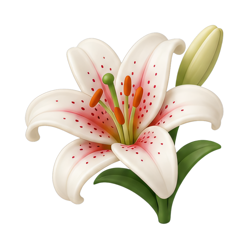 elegant white stargazer lily