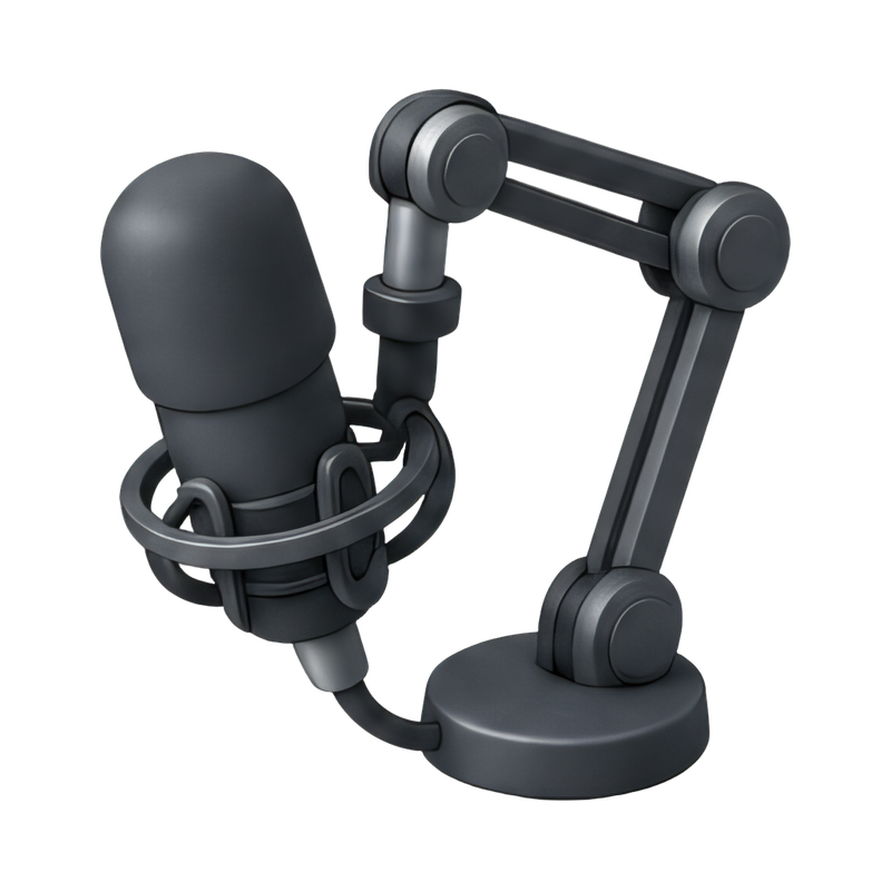 adjustable podcast microphone setup