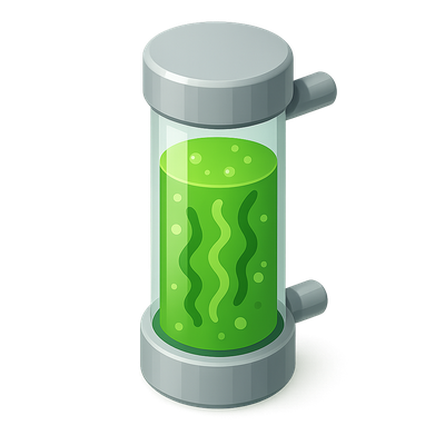 3D Algae Bioreactor Icon with Isometric Design
