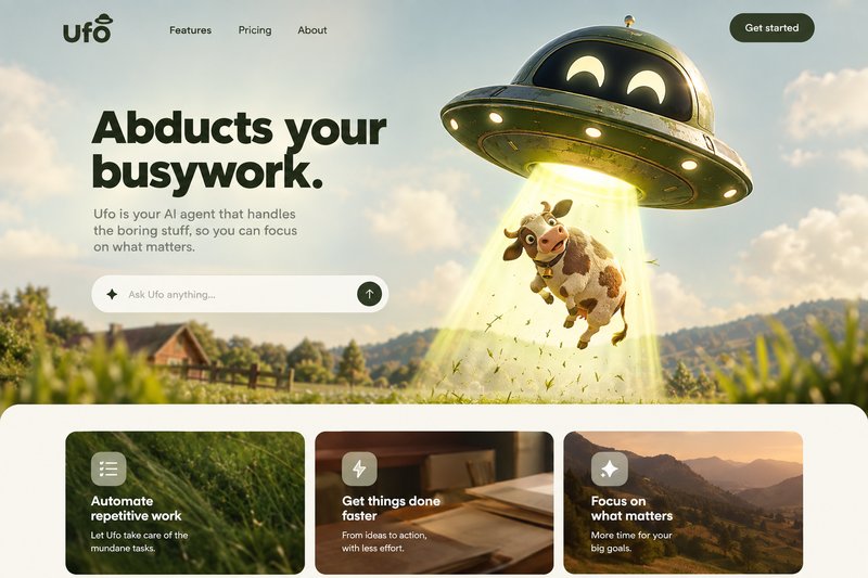 Engaging AI Agent Landing Page