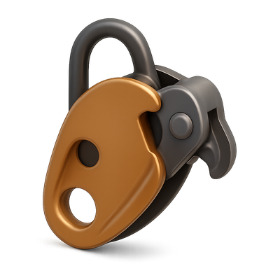 3D Icon of a Carabiner Hook with a Unique Design
