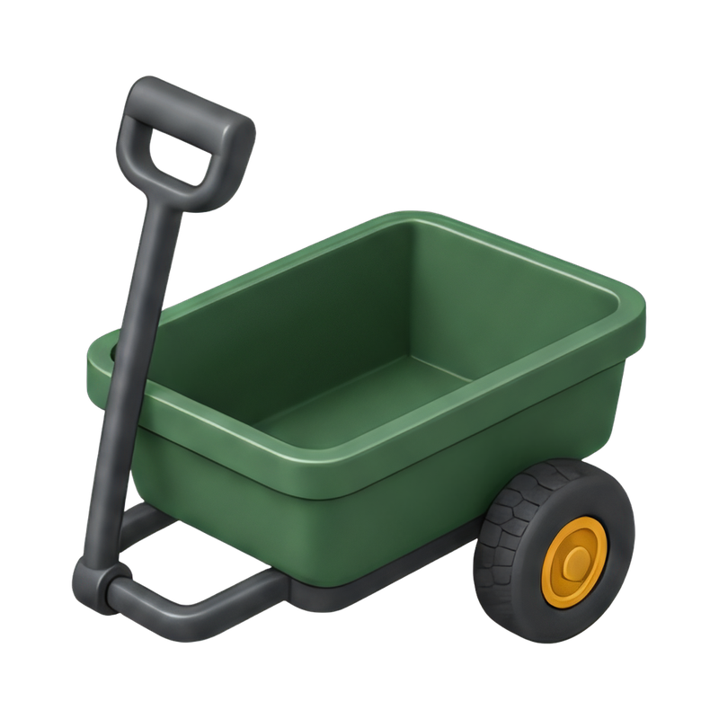 two-wheeled garden cart