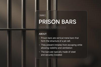 3D Illustration of Prison Bars with Modern Design Elements