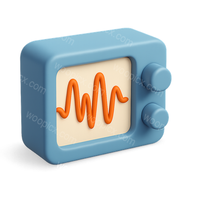 3D Icon Representing High-Frequency Concept in Isometric View