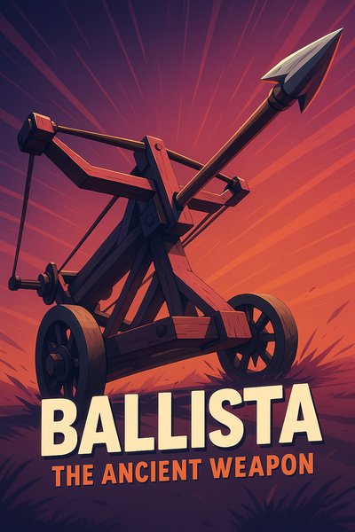 Dynamic Visual of an Ancient Ballista Weapon in Action