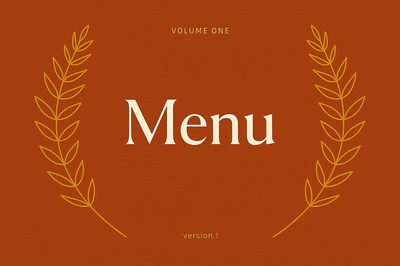 Stylish Menu Design with Elegant Typography