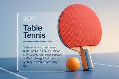 3D Table Tennis Design with Informative Overlay