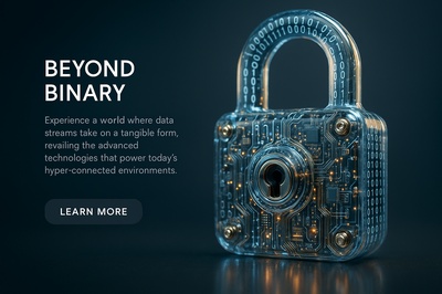 Hyperrealistic Giant Mechanical Lock with Binary Code Design