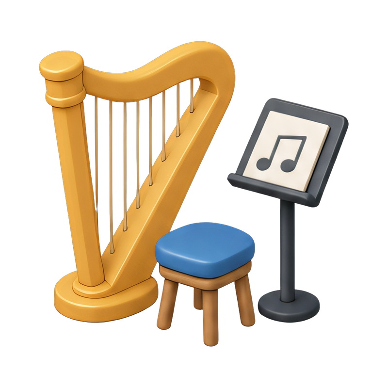 live harp concert performance