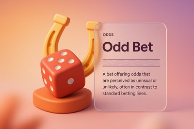 3D Composition of an Odd Bet Concept with Dice and Horseshoe