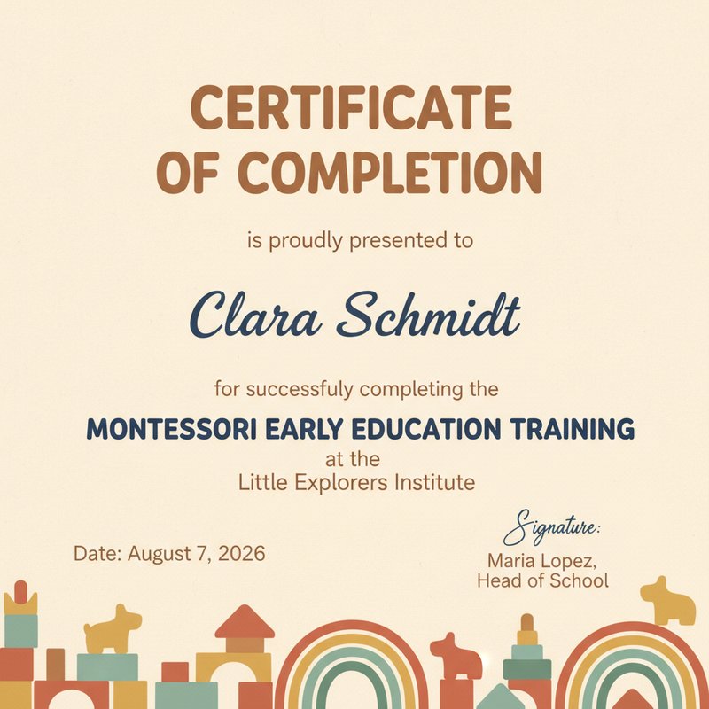 Certificate of Completion Design