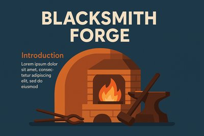 Artistic Representation of a Blacksmith Forge