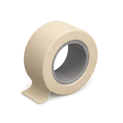 Realistic 3D Medical Tape Icon with Isometric View