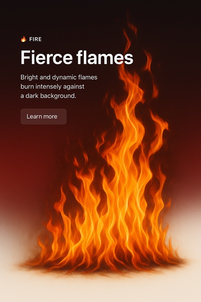 Dynamic and Vibrant Fire Flames Illustration for Web Design