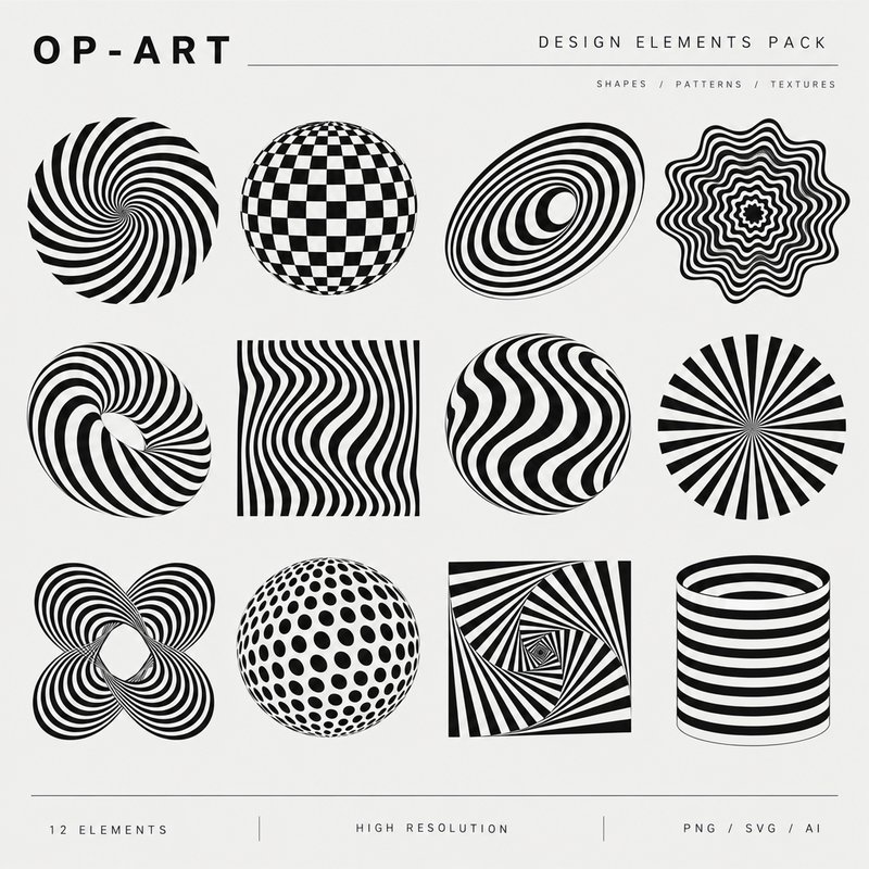 op-art design elements pack