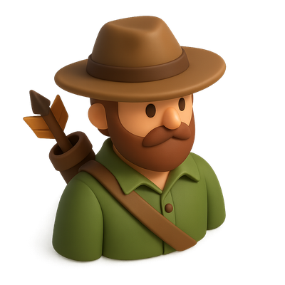 3D Icon of a Ranger Frontier Scout in Isometric View