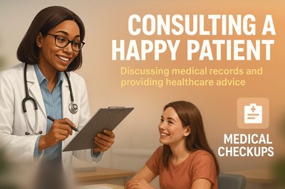 Healthcare Consultation Scene with Doctor and Patient