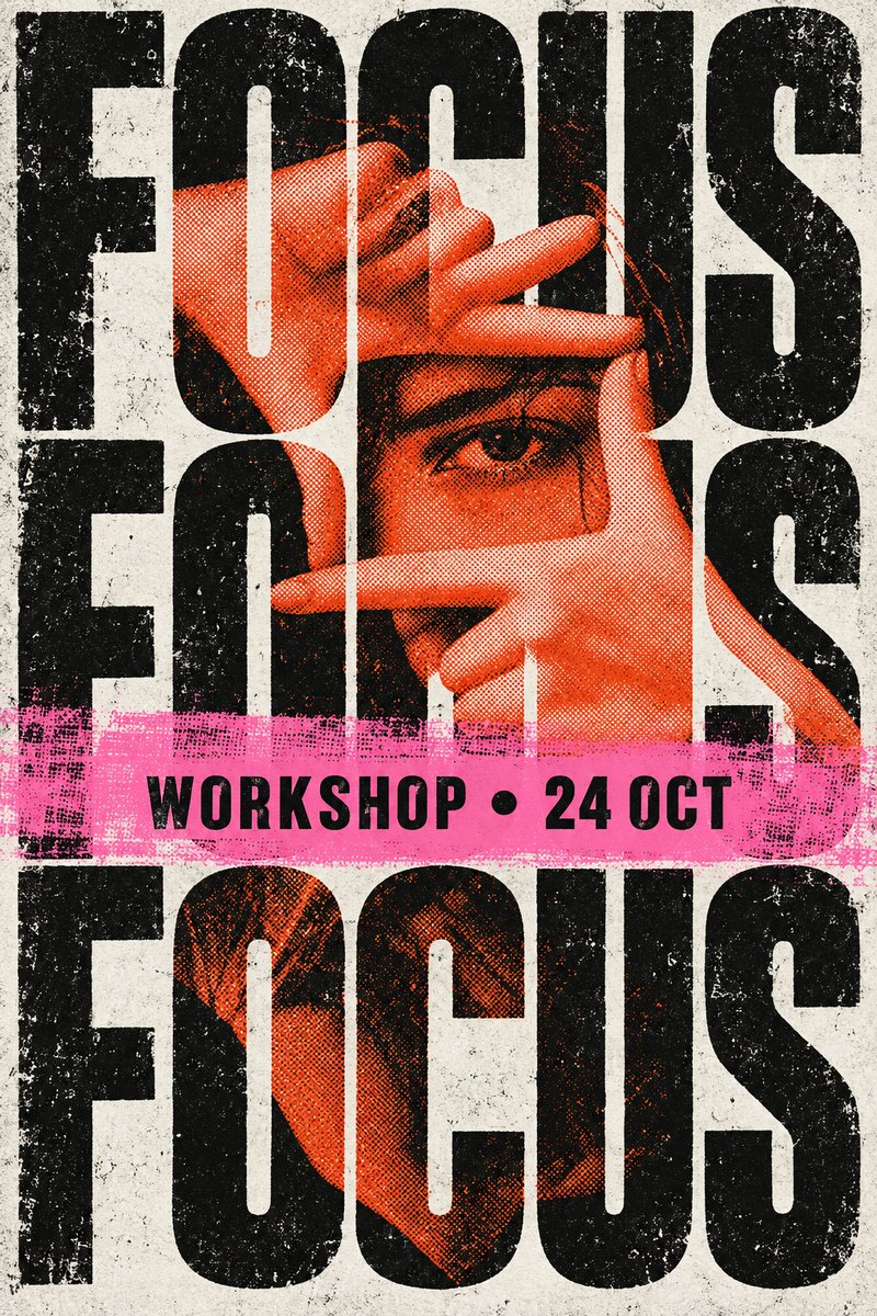 Grunge typographic collage poster
