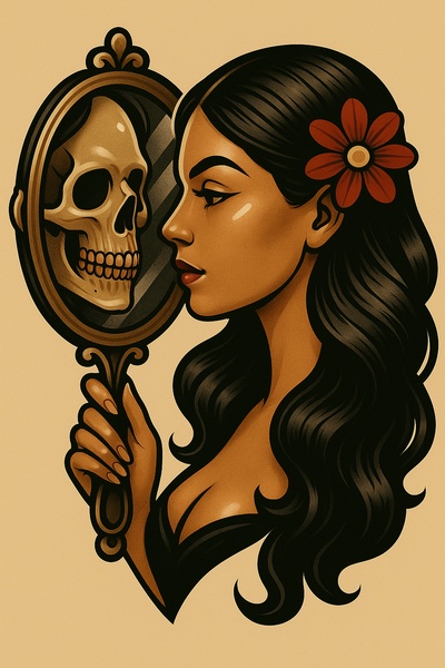 Mirror Reflection: A Stylish Tattoo Concept