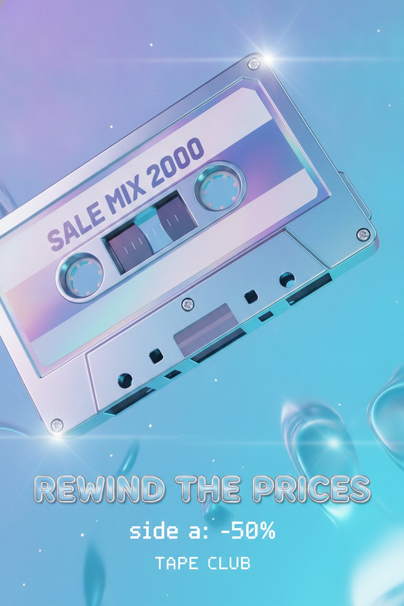 Y2K chrome sale banner