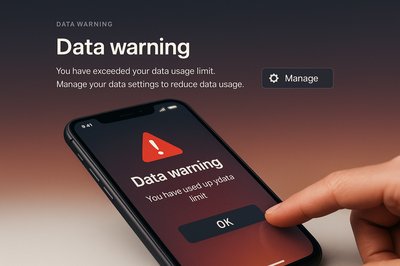 Stylish Data Warning Web Page Design for High Resolution