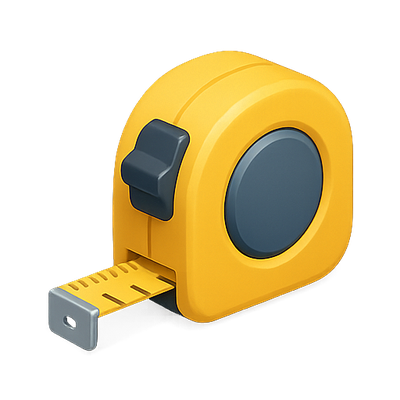 Realistic Yellow Tape Measure Icon for Design Use