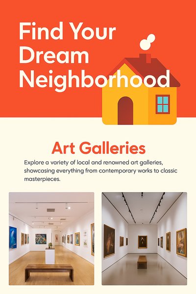Promotional Graphic for Art Galleries in Neighborhoods
