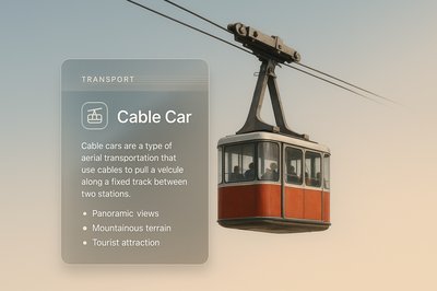 Scenic Cable Car Transport with Stunning Views