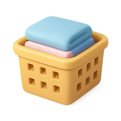Colorful Toy Storage Basket with Soft Blocks
