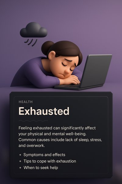Creative Web Design Concept Featuring Exhaustion Theme