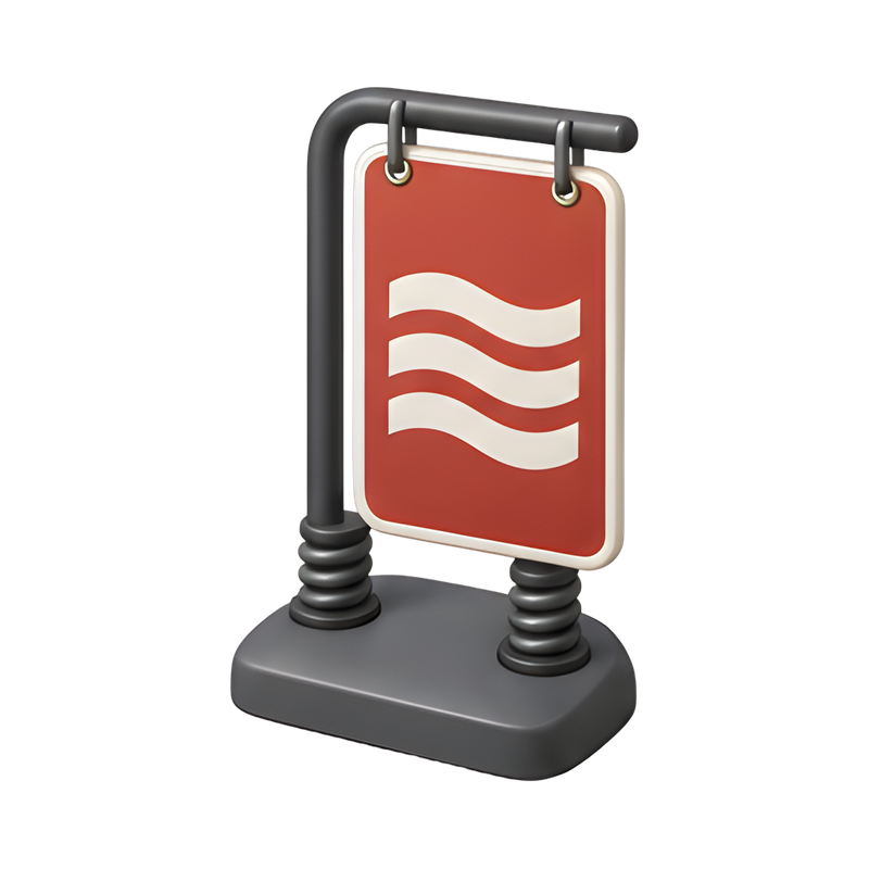 spring base swinging wind sign
