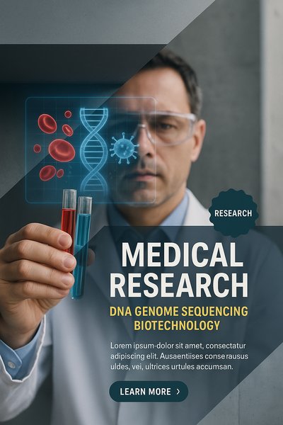 Medical Research in Biotechnology and DNA Genome Sequencing
