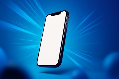 Dynamic Smartphone Mockup with Vibrant Background